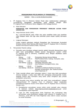 pengumuman pelelangan (e-tendering)
