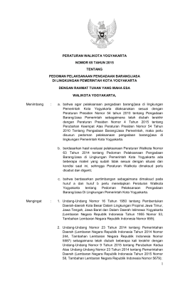 peraturan walikota yogyakarta nomor 65 tahun 2015 tentang