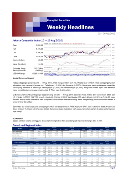 Weekly Headlines - Recapital Securities