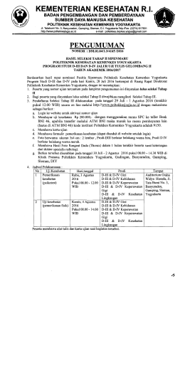 - POLITEKNIK KESEHATAN YOGYAKARTA