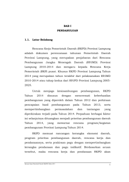 daftar isi - Bappeda Provinsi Lampung