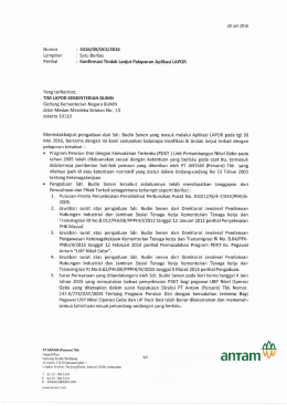 Page 1 28 Juli 2016 Nomor : 3316/09/DCS/2016 Lampiran : Satu