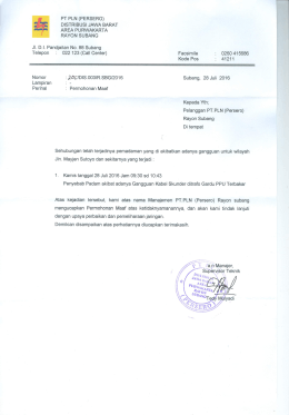 PT. PLN - LPSE Kabupaten Subang