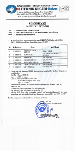 Klik disini - Registrasi Online Politeknik Negeri Batam