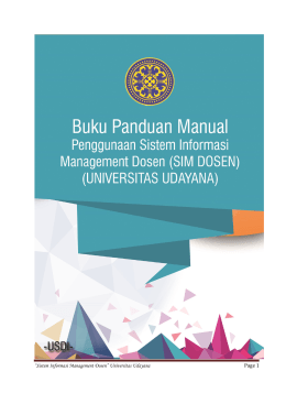 Buku Panduan Manual Sistem Management Informasi Dosen