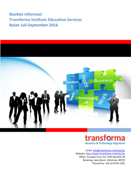 Booklet Informasi Transforma Institute Education Services Bulan Juli