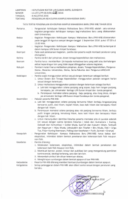 Tata Tertib Pengenalan Kehidupan Kampus