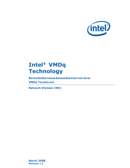 Intel® VMDq Technology: An Overview