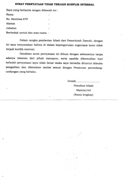 surat pernyataan tidak terjadi konflik