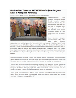 Page 1 Gerakan Zero Tolerance Aki/AKBKeberlanjutan Program