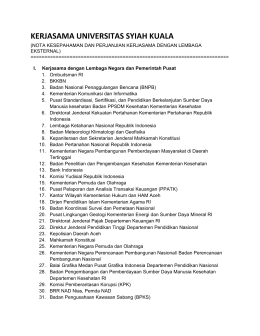 Daftar Kerjasama - Universitas Syiah Kuala