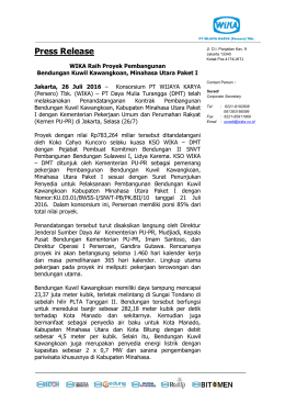 Press Release - PT Wijaya Karya (Persero)