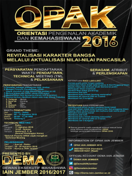brosur opak iain jember 2016.