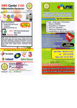 SOP SMS Center - (bpp) lampung