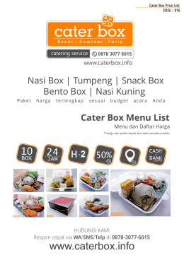 - Cater Box