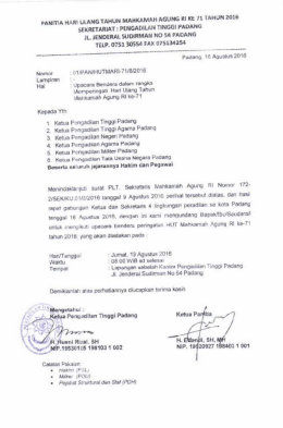 upacara bendera dalam rangka memperingati hari ulang tahun