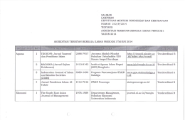 Hasil Akreditasi Jurnal Periode 1 Tahun 2014
