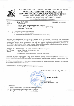 Surat Lokakarya Pra Keberangkatan BUDI LN Gelombang I Tahun