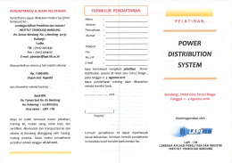 Power Distribution System - Lembaga Afiliasi Penelitian dan Industri