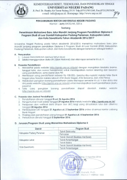 (PDD) Kab. Padang Pariaman/Lahat - SPMB UNP