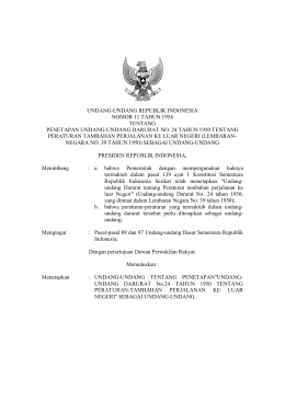 undang-undang republik indonesia nomor 11 tahun 1954 tentang