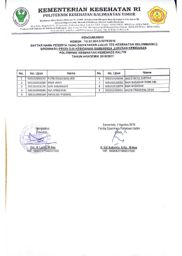 d-iii kebidanan - Politeknik Kesehatan Kalimantan Timur