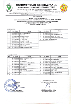 d-iii kebidanan - Politeknik Kesehatan Kalimantan Timur