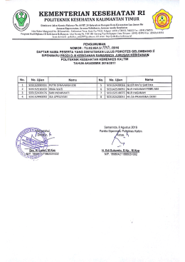 Psikotes D-III Kebidanan - Politeknik Kesehatan Kalimantan Timur