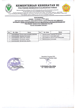 Psikotes D-III Keperawatan Balikpapan