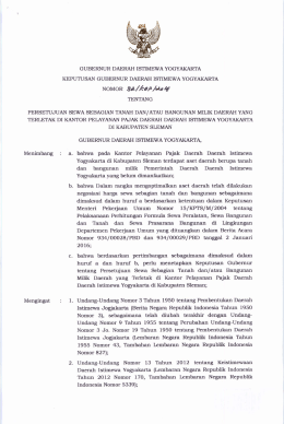 Page 1 GUBERNUR DAERAH ISTIMEWA YOGYAKARTA