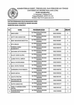 Pendidikan Bahasa inggris (S2 dan S3)