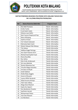 Daftar Penerima Beasiswa - UPT PMB