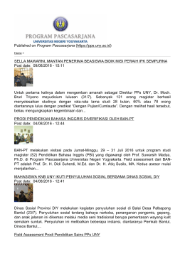 Berita PPs - PPs UNY - Universitas Negeri Yogyakarta