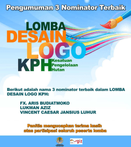 Berikut adalah nama 3 nominator terbaik dalam LOMBA DESAIN