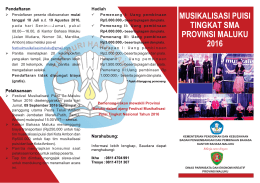 Brosur Musikalisasi 2016 - Kantor Bahasa Maluku