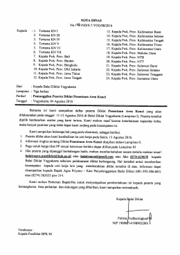 Nota Dinas - Pusdiklat BPK RI