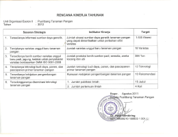 Page 1 RENCANA KINERJA TAHUNAN Unit Organisasi Eselon II