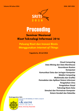 Cover Prosiding Sriti 2016
