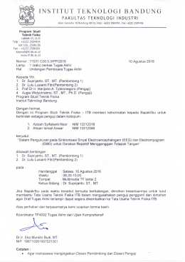 Page 1 INSTITUT TEKNOLO G I B A N DUNG FAKULTAS