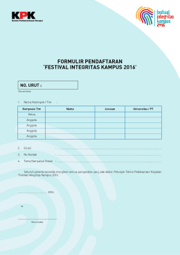 Page 1 - festival ( S| integritas \ 2Ilpus gol6 K PK ( Komisi