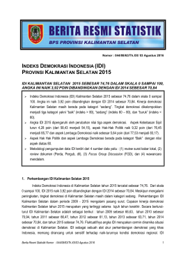 Unduh BRS Ini - Badan Pusat Statistik Provinsi Kalimantan Selatan