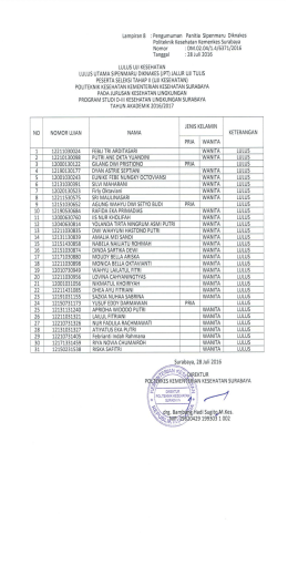 d3 kesling sby - Politeknik Kesehatan Surabaya