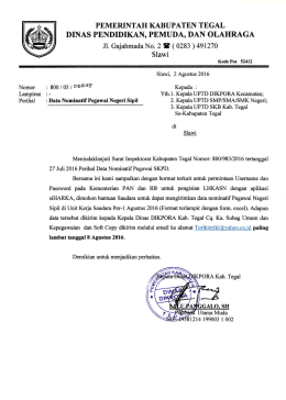 suratdataPNS - dinas dikpora kabupaten tegal