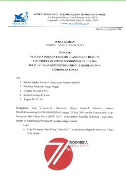 surat edaran tentang pedoman peringatan hut ri ke 71