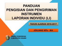 Panduan Pengisian dan Pengiriman LI_2016-2017