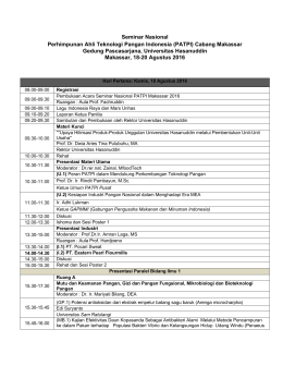 Seminar Nasional Perhimpunan Ahli Teknologi Pangan Indonesia