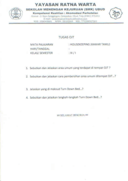 TUGAS KAMAR TAMU XI AP1-8