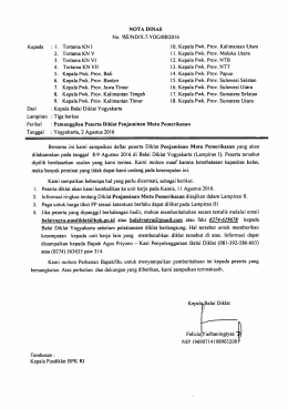 nota dinas - Pusdiklat BPK RI