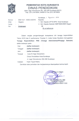 Undangan Tenaga Kependidikan PNS