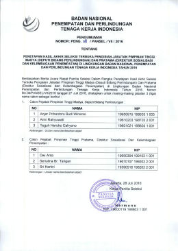 1. Pengumuman Penetapan Hasil Akhir